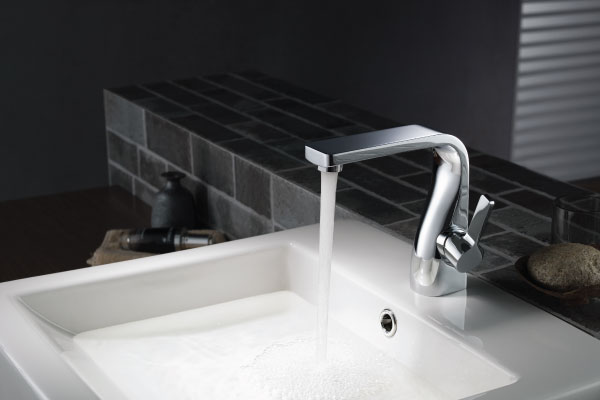 modern chrome faucet