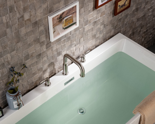 brushed nickel bathtub faucet