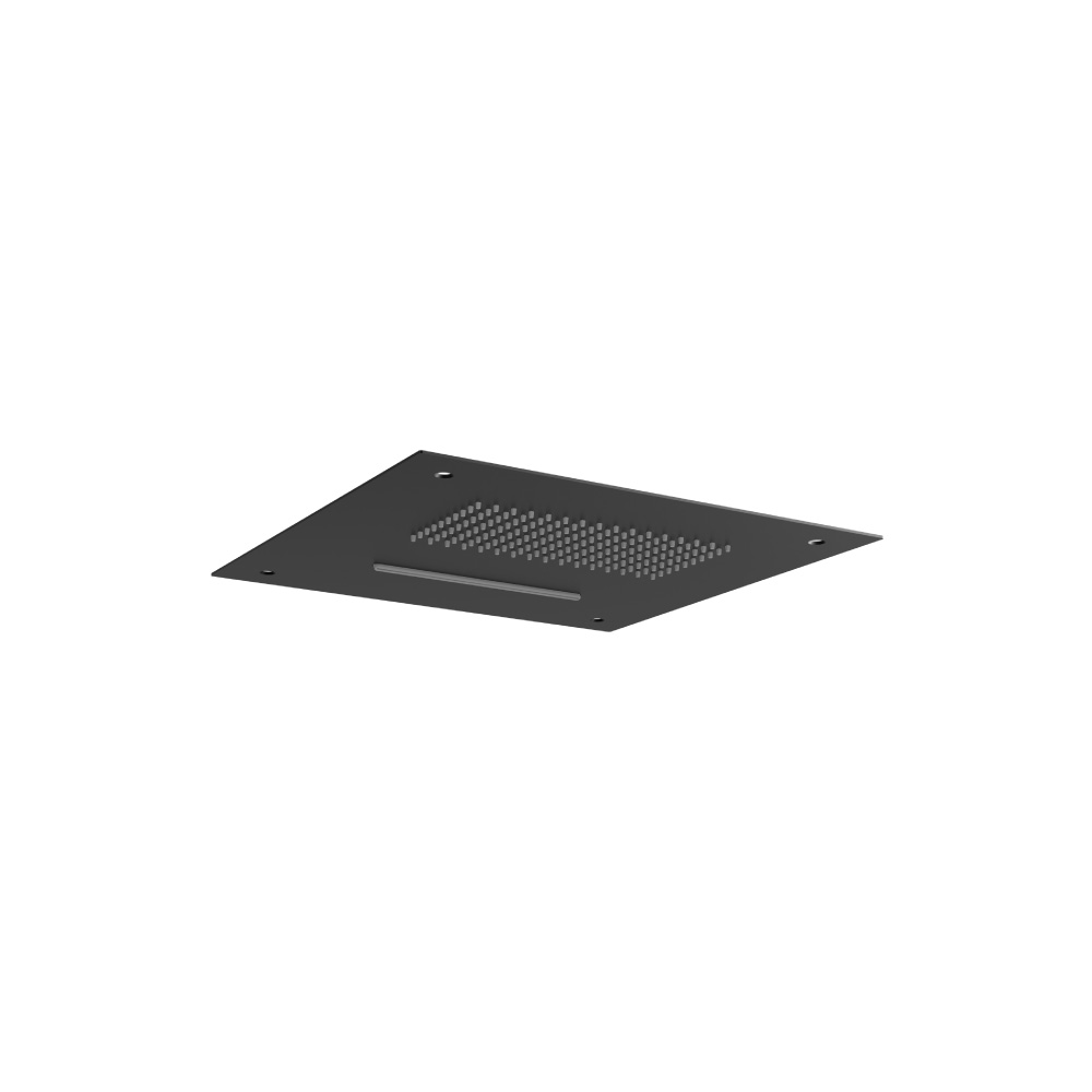 Inbouw hoofddouche met watervalfunctie - RVS - 380mm | Gloss Black