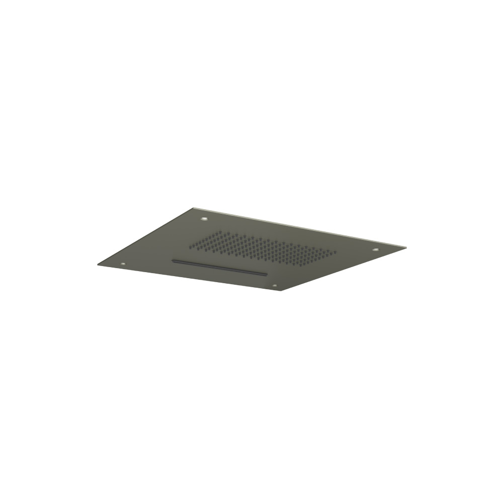 Inbouw hoofddouche met watervalfunctie - RVS - 380mm | Gun Metal Grey