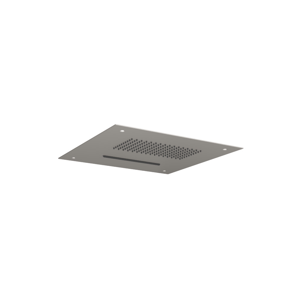 Inbouw hoofddouche met watervalfunctie - RVS - 380mm | Steel Grey