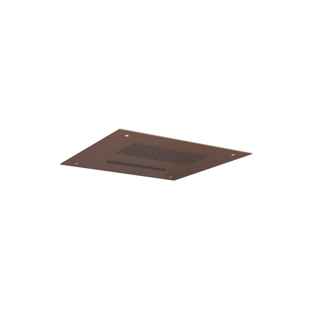 Inbouw hoofddouche met watervalfunctie - RVS - 380mm | Vortex Brown