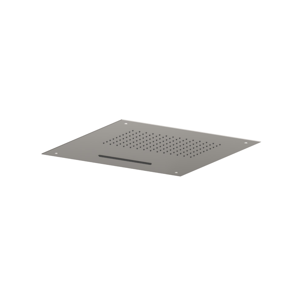 Inbouw hoofddouche met watervalfunctie - RVS - 500mm | Steel Grey