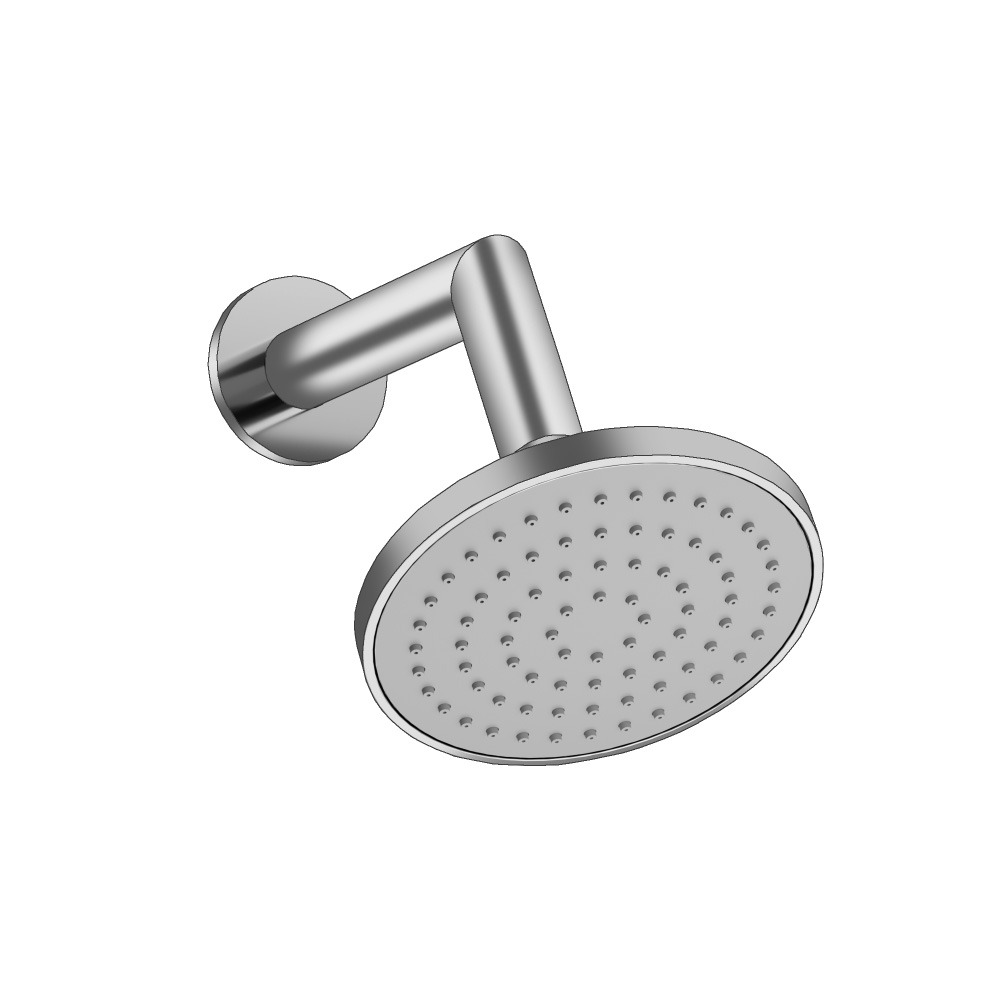 5" Single Function Showerhead with 7" Arm | Chroom