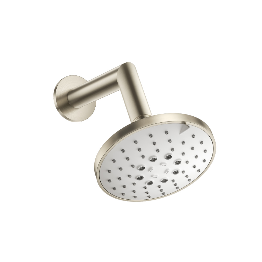 5" Multi Function Showerhead with 7" Arm  | Geborsteld nikkel PVD