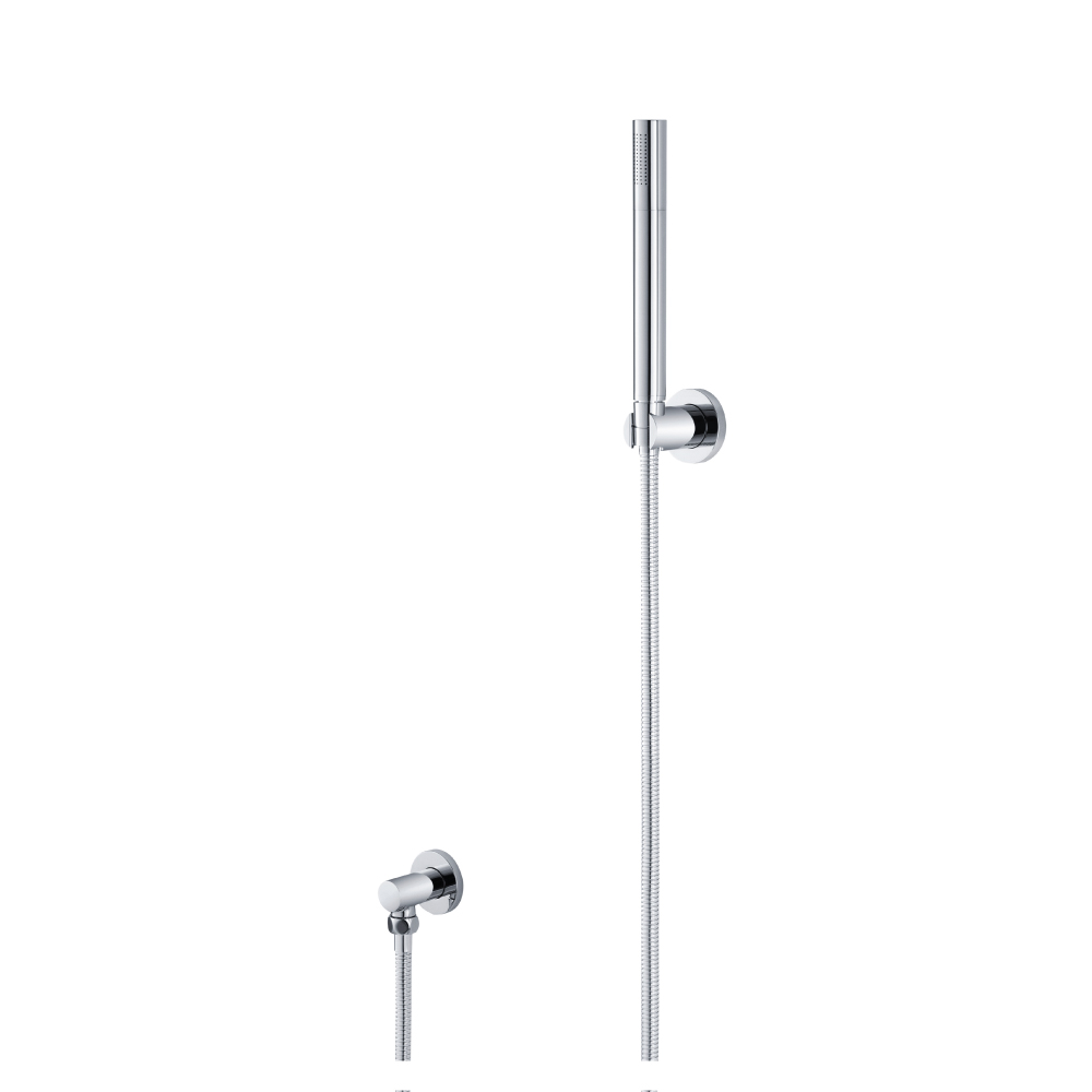 Hand Shower Set With Wall Elbow, Holder and Hose | Chroom