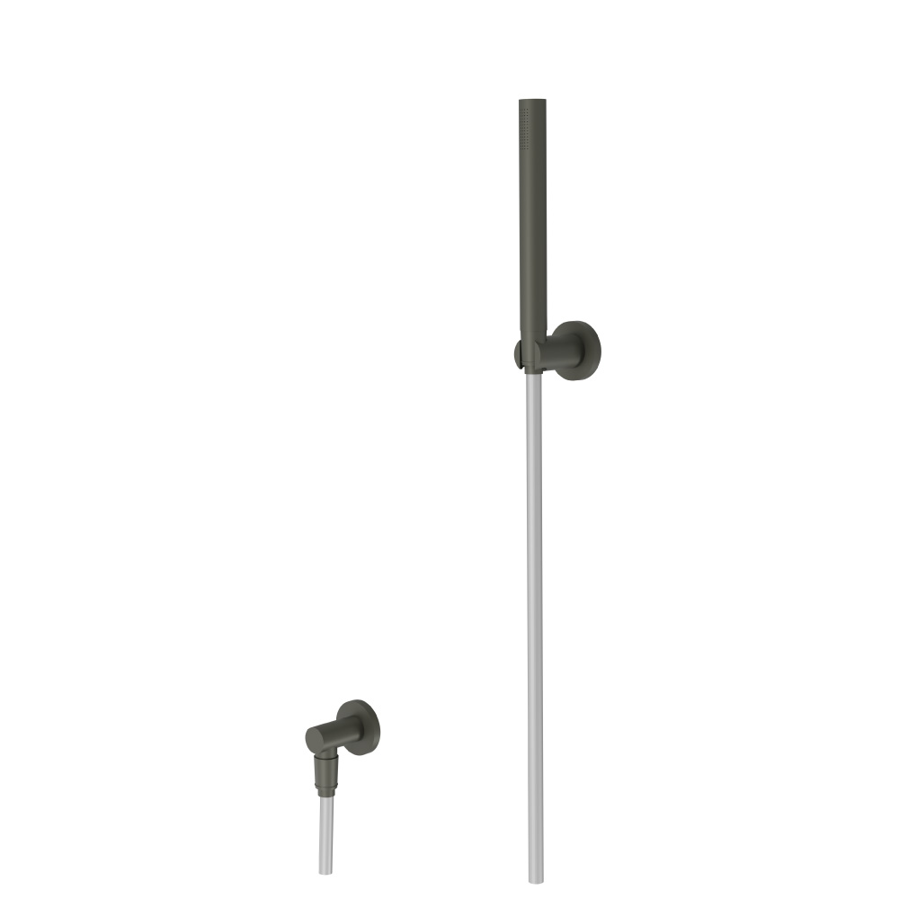 Hand Shower Set With Wall Elbow, Holder and Hose | Gun Metal Grey