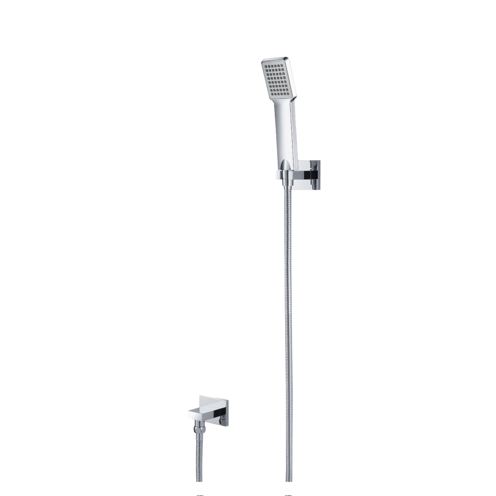 Hand Shower Set With Wall Elbow, Holder and Hose | Chroom