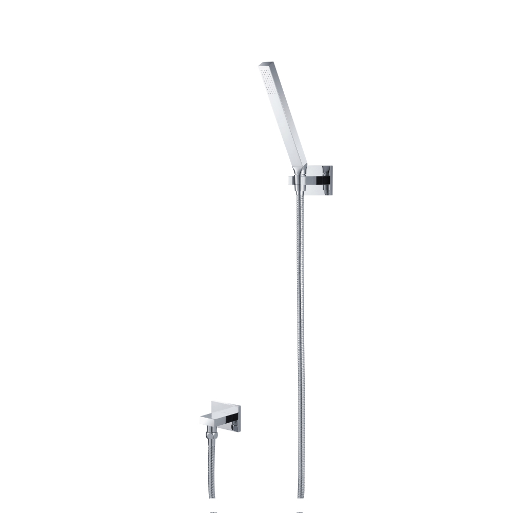 Hand Shower Set With Wall Elbow, Holder and Hose | Chroom