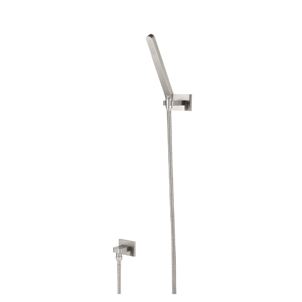 Hand Shower Set With Wall Elbow, Holder and Hose | Geborsteld nikkel PVD