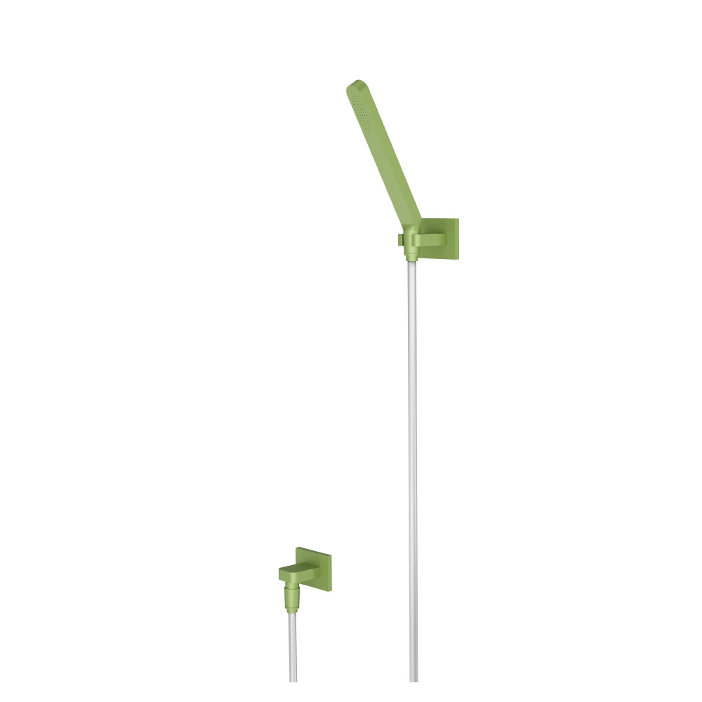 Hand Shower Set With Wall Elbow, Holder and Hose | Flusso Green