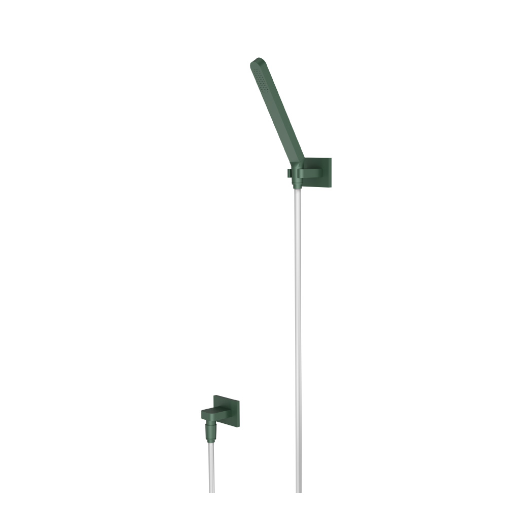 Hand Shower Set With Wall Elbow, Holder and Hose | Leaf Green