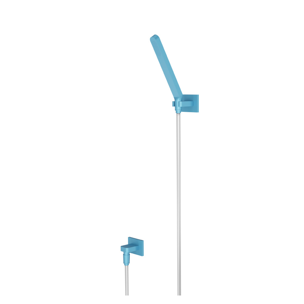 Hand Shower Set With Wall Elbow, Holder and Hose | Sky Blue