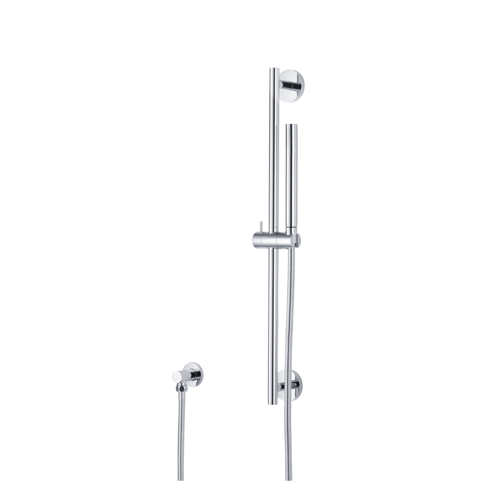 Hand Shower Set with Slide Bar and Elbow | Gepolijst nikkel PVD