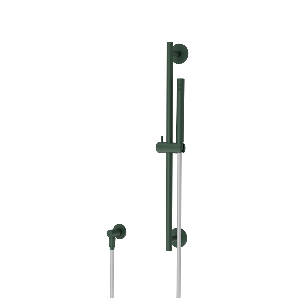 Hand Shower Set with Slide Bar and Elbow | Leaf Green