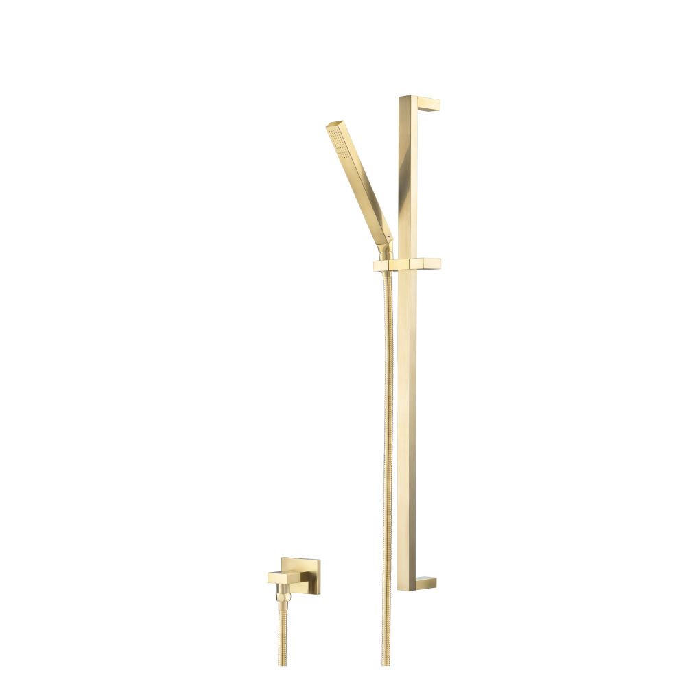 Hand Shower Set with Slide Bar and Elbow | Geborsteld messing PVD