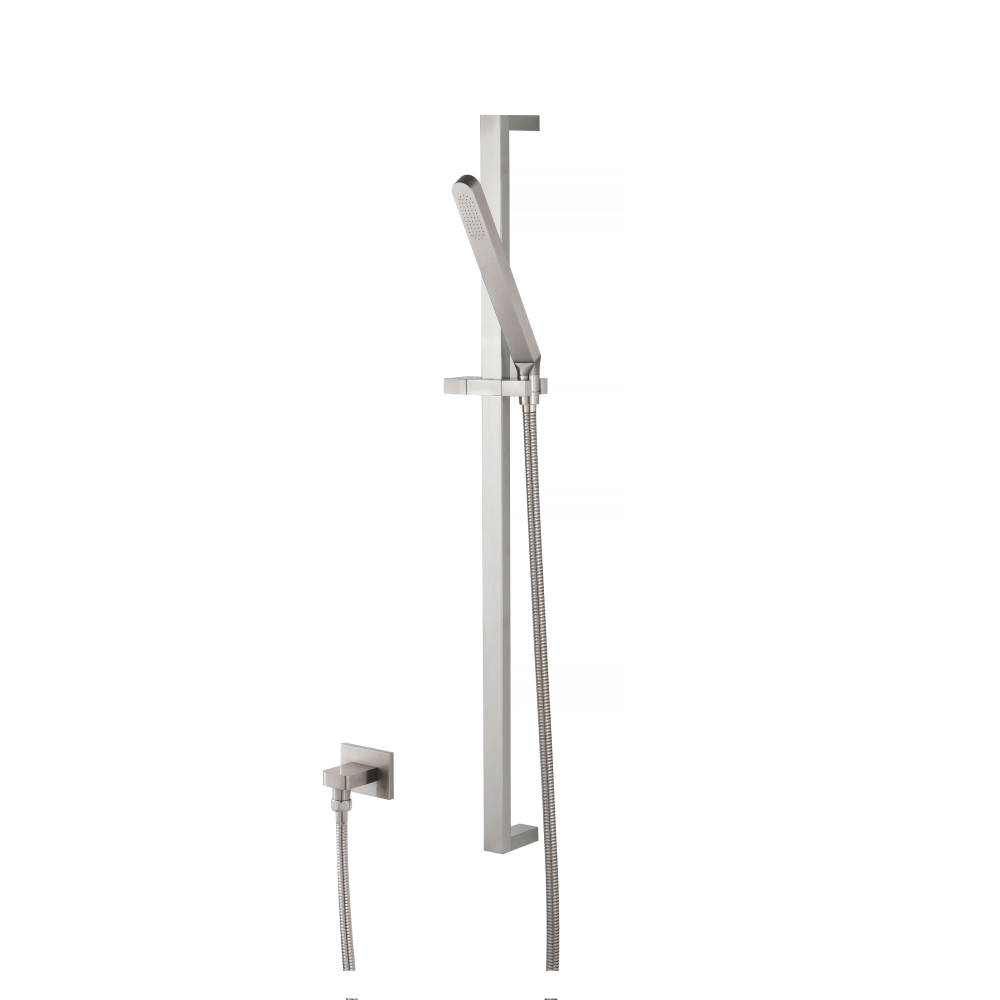 Hand Shower Set with Slide Bar and Elbow | Geborsteld nikkel PVD