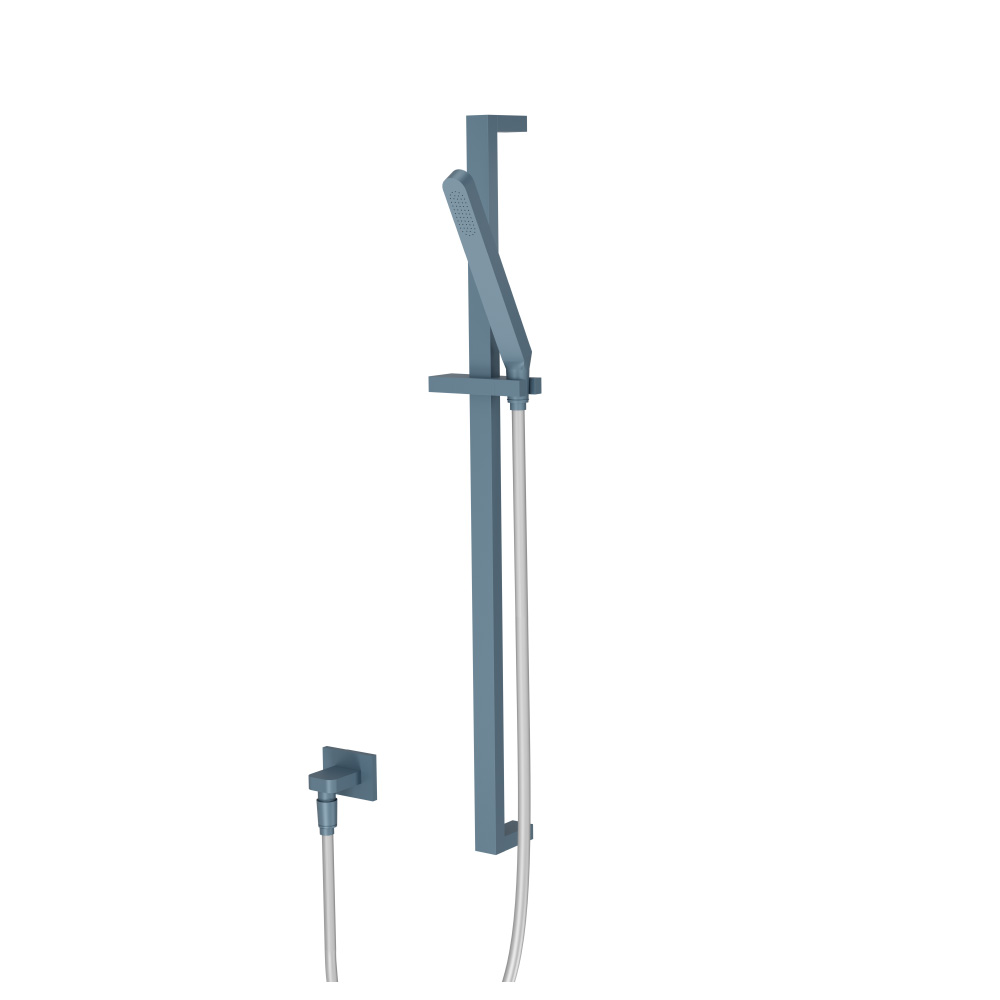 Hand Shower Set with Slide Bar and Elbow | Blue Platinum