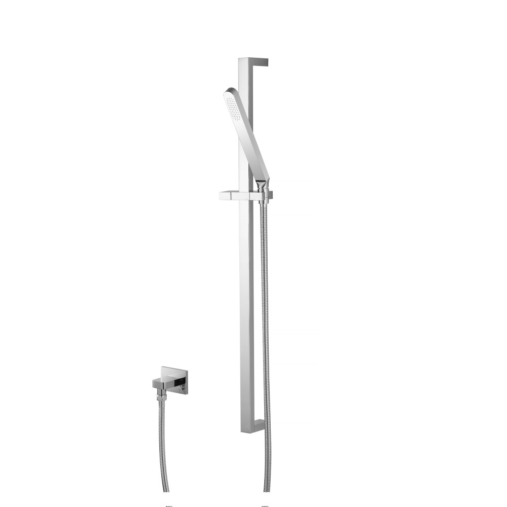 Hand Shower Set with Slide Bar and Elbow | Geborsteld messing PVD