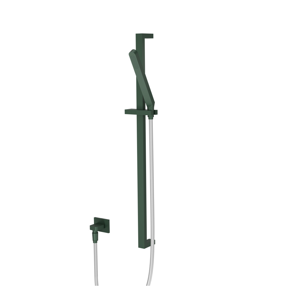 Hand Shower Set with Slide Bar and Elbow | Leaf Green