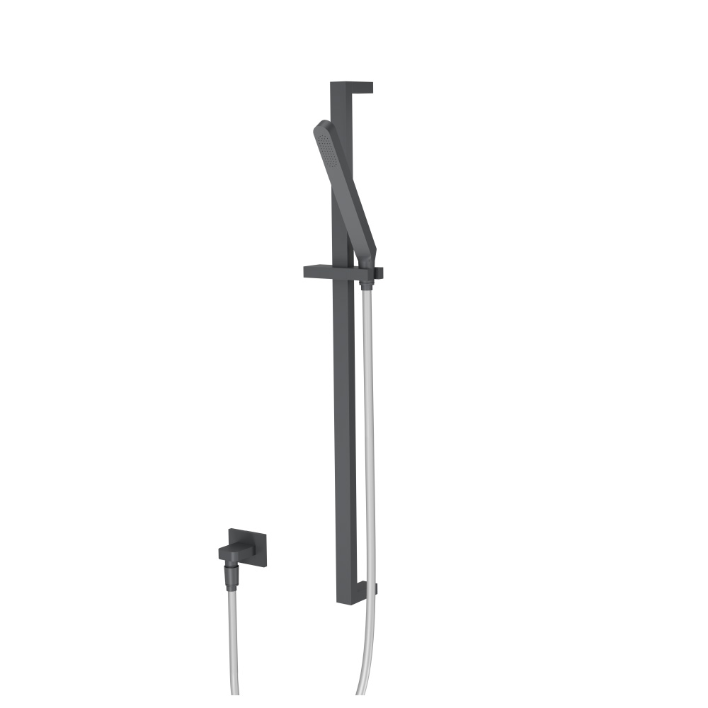 Hand Shower Set with Slide Bar and Elbow | Rock Grey