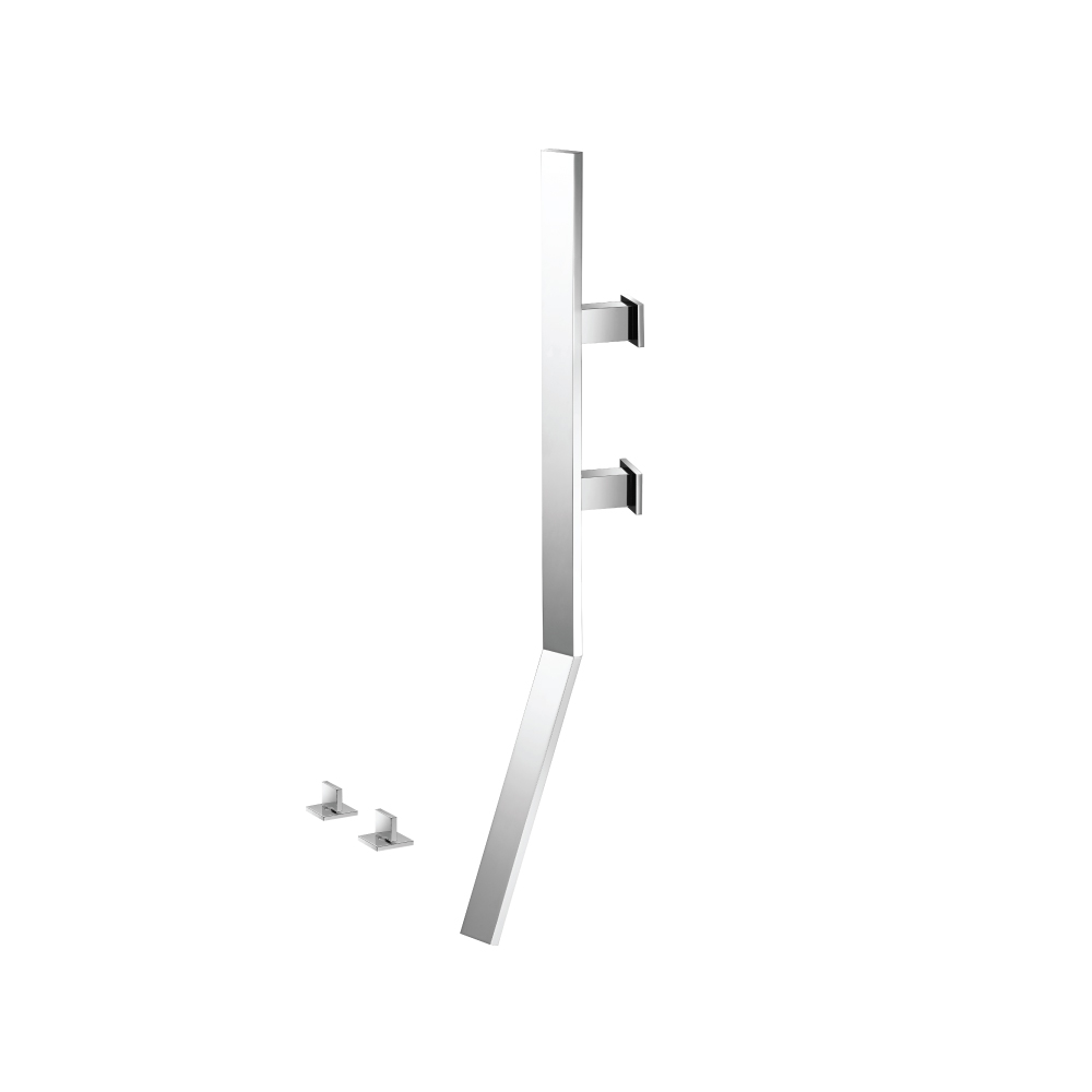 Wall Mount Faucet With Deck Handles | Chroom