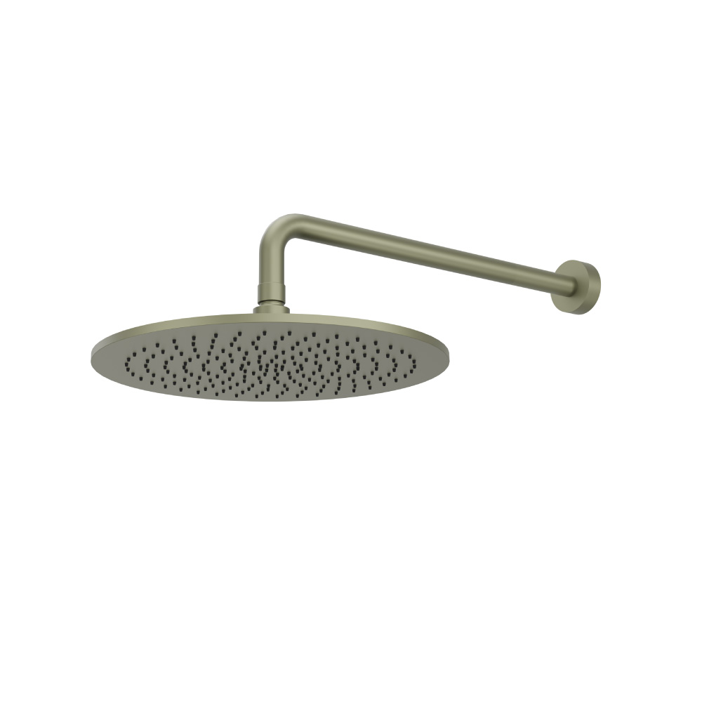 300 mm ronde hoofddouche met 400 mm douchearm | Army Green