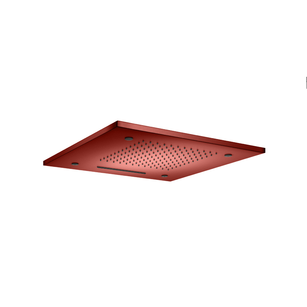 Inbouw hoofddouche met waterval- en mistfunctie - RVS - 500 mm | Deep Red