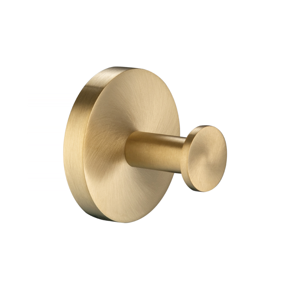 Brass Bathroom Towel / Robe Hook | Geborsteld messing PVD