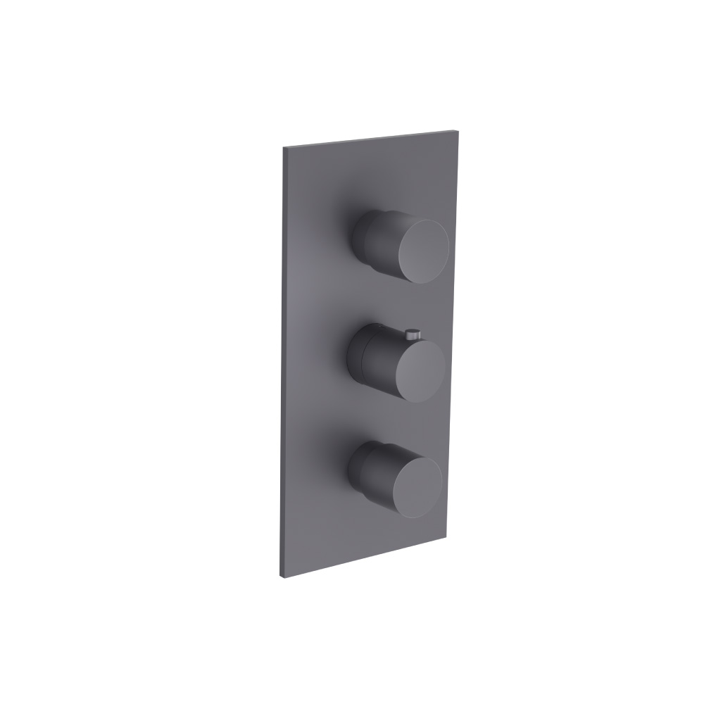 Thermostatische douchemengkraan - 2 uitgangen | Dark Grey