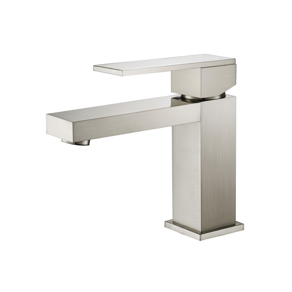 Single Hole Bathroom Faucet | Geborsteld nikkel PVD