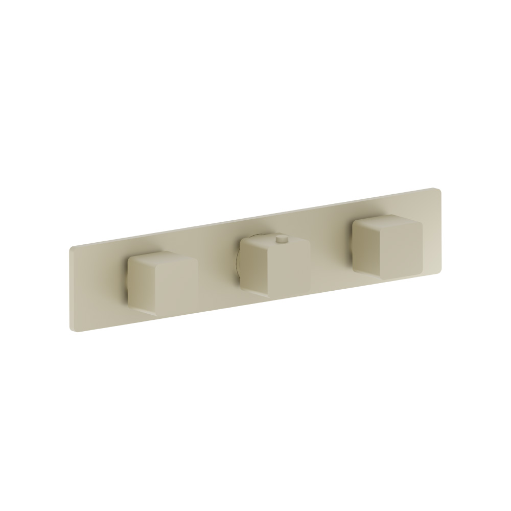 3/4" Horizontal Thermostatic Valve with 2 Volume Controls &  Trim | Light Tan