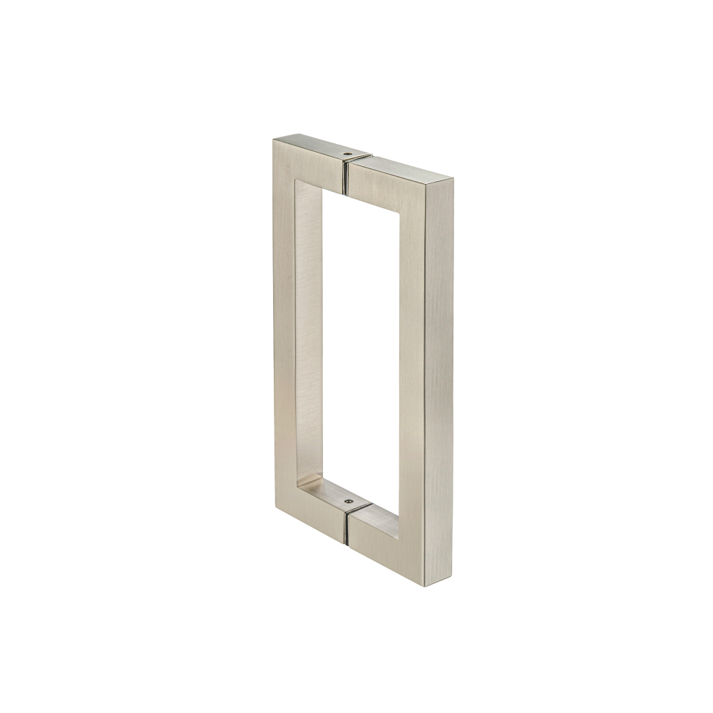 8" Back-To-Back Square Shower Door Pull Handle | Geborsteld nikkel PVD