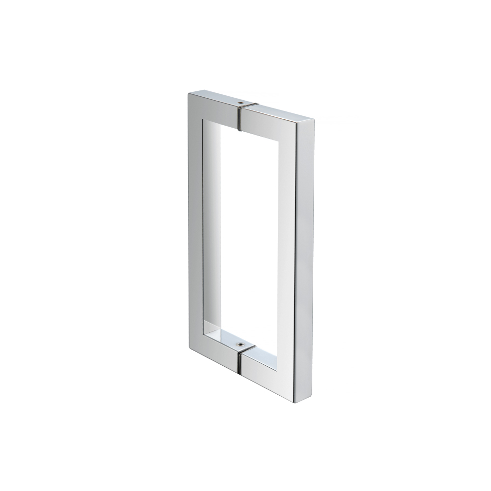 8" Back-To-Back Square Shower Door Pull Handle | Chroom