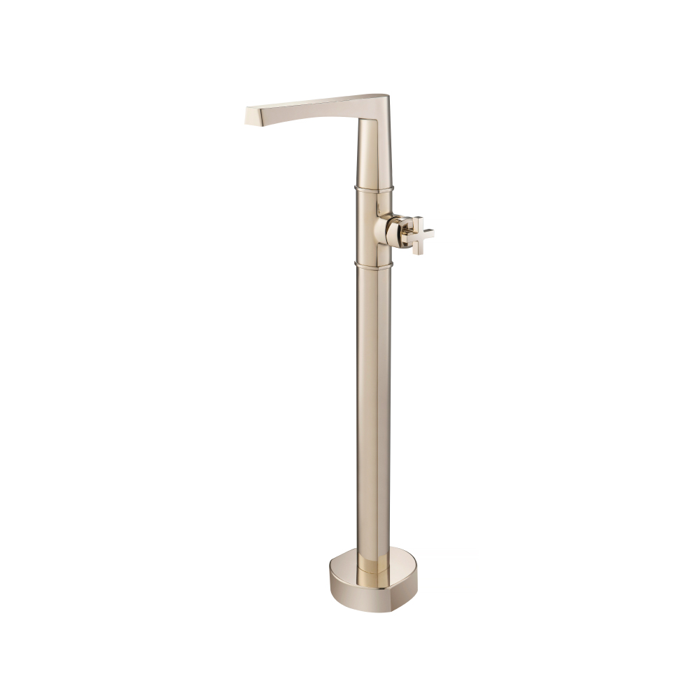 Freestanding Floor Mount Bathtub / Tub Filler | Gepolijst nikkel PVD