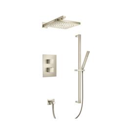 Two Output Shower Set With Shower Head, Hand Held And Slide Bar