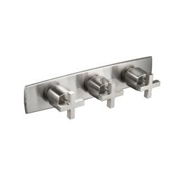 3/4" Horizontal Thermostatic Valve with 2 Volume Controls &  Trim