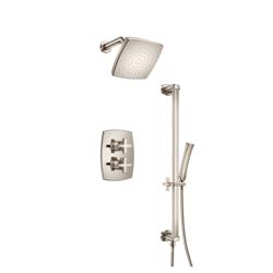 Two Output Shower Set With Shower Head, Hand Held And Slide Bar